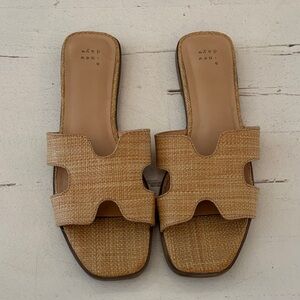 A New Day Beige Women's Slide Sandals